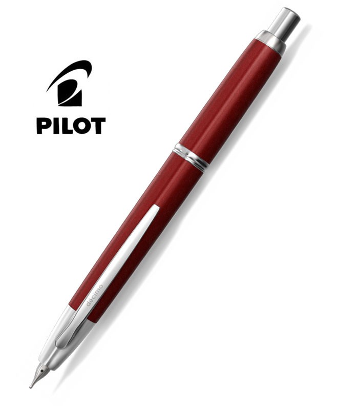 Stylo Plume Pilot Capless En Bois De Bouleau Rouge - Plume Or 14K Large, Occasion, Modèle Rare Prestige