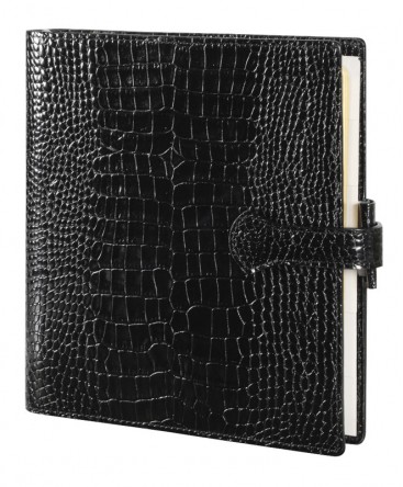 organisateur-mignon-ak17-veau-croco-savannah-noir-ref_173251M