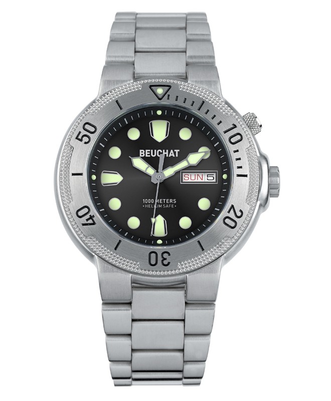 Cadran De Montre Beuchat Genesis Alarm-Chronograph étanche 50m - Neuf De Stock | Pièce Détachée 27.7mm