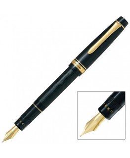 stylo-plume-pilot-justus95-resine-noir-plaque-or-fj-3mr-nb-b-f