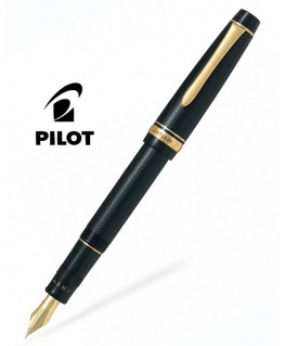 stylo-plume-pilot-justus95-resine-noir-plaque-or-fj-3mr-nb-b-m