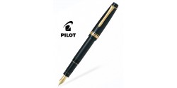 stylo-plume-pilot-justus95-resine-noir-plaque-or-fj-3mr-nb-b-m