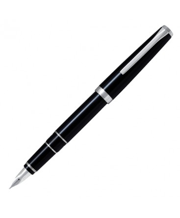 Stylo Plume Laqué Noir - Plume Acier - Classique - Opérationnel - Occasion