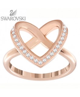 Swarovski Bague Cupidon Doré Rose Taille 58