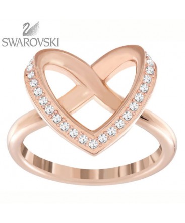 Swarovski Bague Cupidon Doré Rose Taille 58