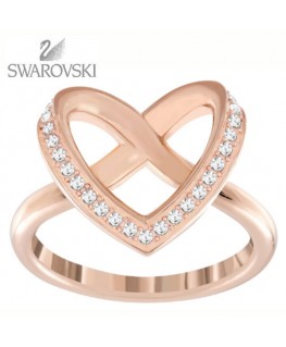 Swarovski Bague Cupidon Doré Rose Taille 55