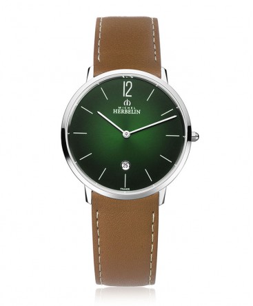 montre-herbelin-city-cadran-vert_19515/16ngo