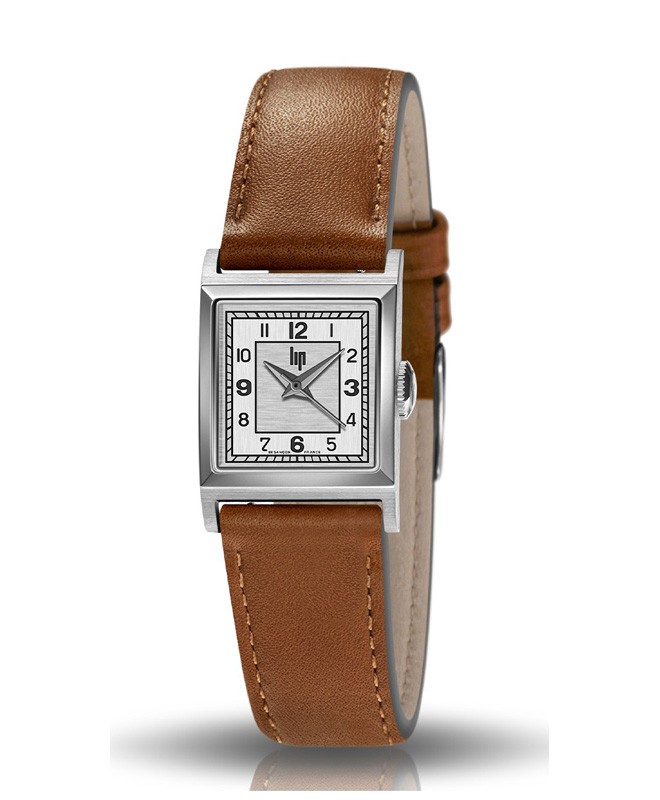 Lip Orologio Churchill T24 - Quadrante soleggiato in pelle marrone, Cinghia