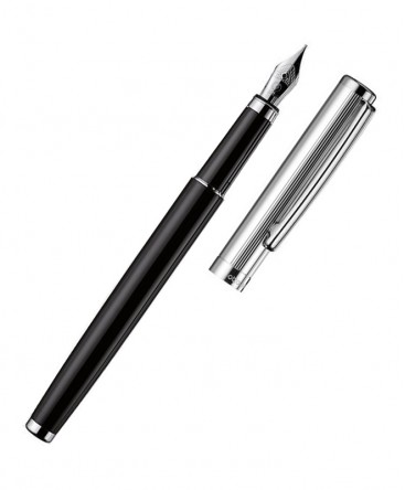 stylo-plume-ottohutt-design01-laque-noire-et-argent_018-61025-ouvert