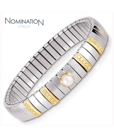 Bracelet-Nomination-Collection-Extension-MEDIUM-Perles-Blanches-Réf_042475-013
