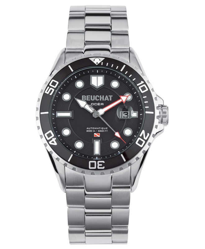 Cadran De Montre Beuchat Genesis Alarm-Chronograph – 27,7 Mm, étanche 50m, Neuf De Stock