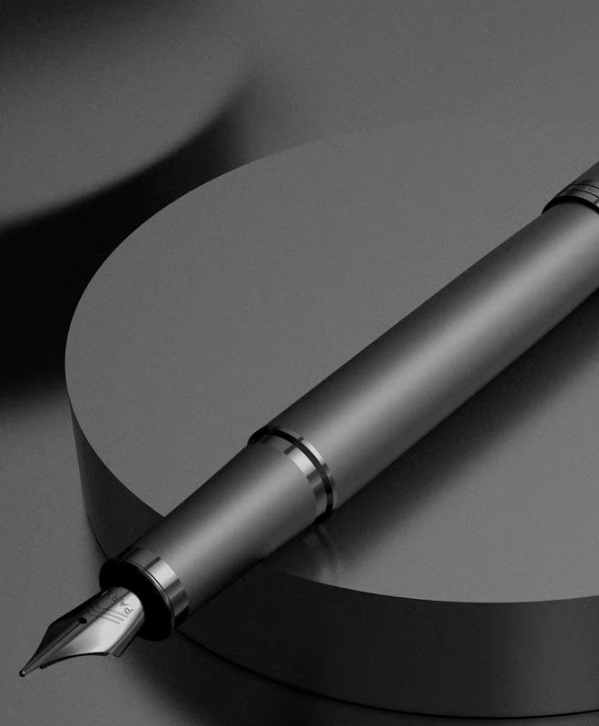 Stylo Plume Parker Vintage - Gris Inox - Ancien Modèle D'Occasion