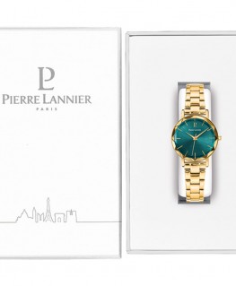 ecrin-montre-pierre-lannier-multiples-cadran-vert-bracelet-acier-dore_012p562-pierre-lannier