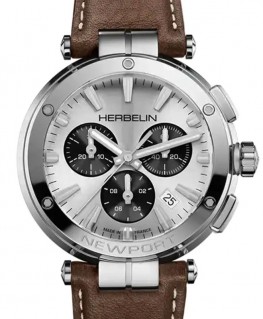 montre-herbelin-newport-chronographe-cuir-brun_37658ap42ma-herbelin-cadran
