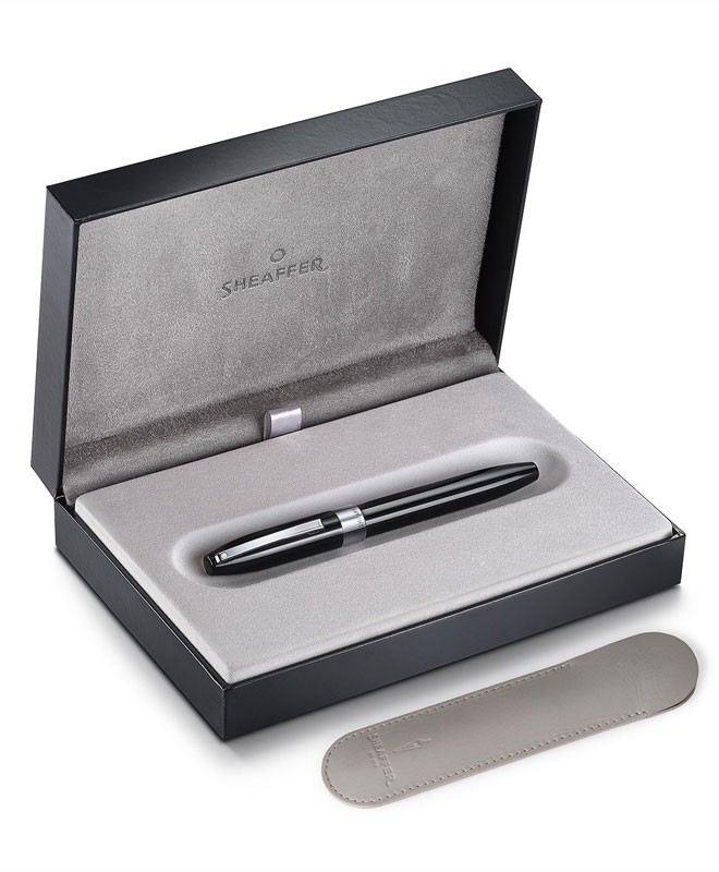 Stylo Bille SHEAFFER Legacy Heritage Laque Noire - Capuchon Métal Brossé, Occasion