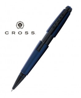 stylo-roller-cross-edge-bleu-mat-attributs-noirs_at0555-12-cross-ouvert-tourne