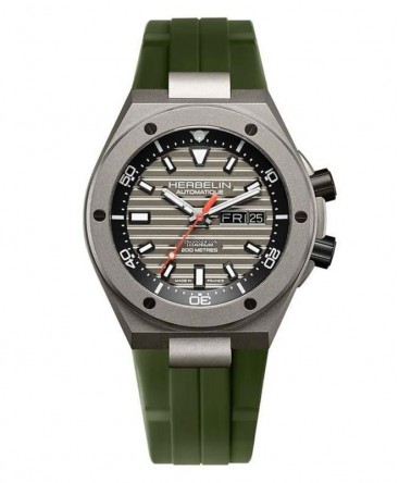 montre-herbelin-cap-camarat-automatique-titane-diver-kaki-1745TITICK