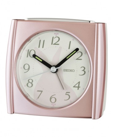 reveil-seiko-plastique-rose-silhouette-chien-qhe209p