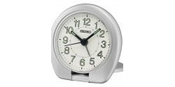 réveil-de-voyage-rond-gris-argent-métallisé-qht018s
