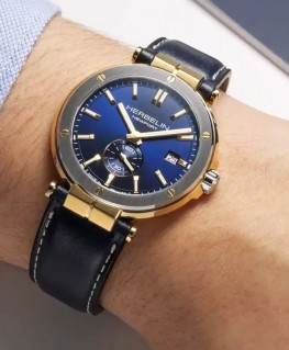 montre-herbelin-newport-quartz-acier-18389T1N35-porté