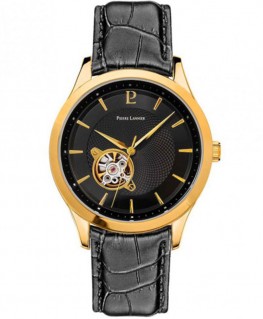 montre-automatique-pierre-lannier-fleuret-cuir-noir-336B033