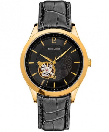 montre-automatique-pierre-lannier-fleuret-cuir-noir-336B033