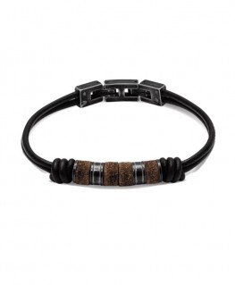 bracelet-homme-rochet-shaman-cuir-perles-acier-HB752
