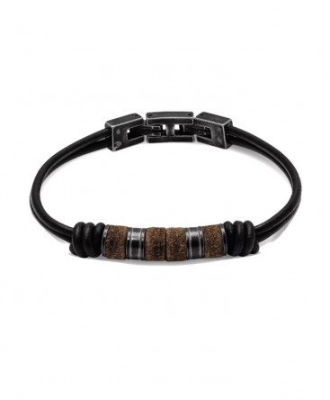bracelet-homme-rochet-shaman-cuir-perles-acier-HB752