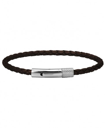 homme-rochet-drive-cuir-marron-tressé-acier-HB1430303