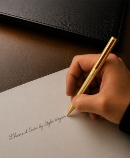 Stylo Bille St Dupont Classique Guilloché Doré