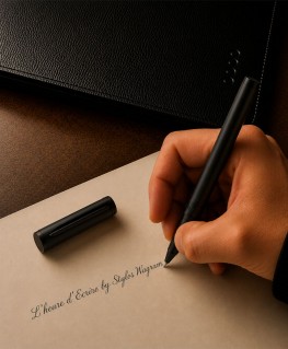 Stylo Roller St Dupont Initial Laque Noire Finitions Mates