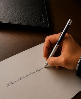 Stylo Bille St Dupont Initial Laque Bleue