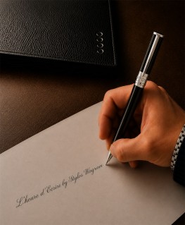 Stylo Roller St Dupont Initial Laque Noire