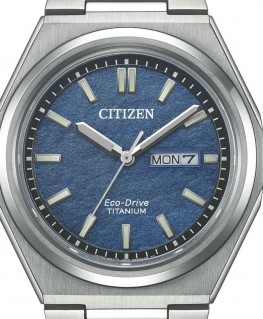 montre-homme-citizen-super-titanium-eco-drive-AW0151-00L-bleue-cadran