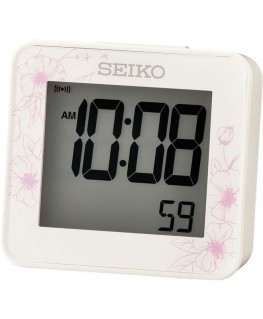 reveil-seiko-digital-blanc-motifs-floraux_QHL097W