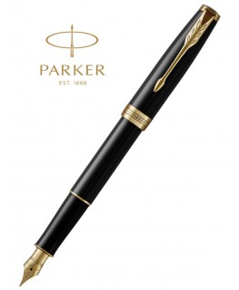 Stylo Plume Parker Sonnet Laque Noire Intense 18K GT