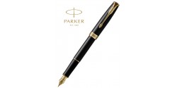 Stylo Plume Parker Sonnet Laque Noire Intense 18K GT