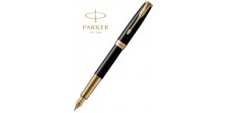 Stylo Plume Parker Sonnet Laque Noire Intense 18K GT