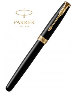 Stylo Plume Parker Sonnet Laque Noire Intense 18K GT