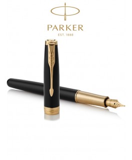 Stylo Plume Parker Sonnet Laque Noire Intense 18K GT