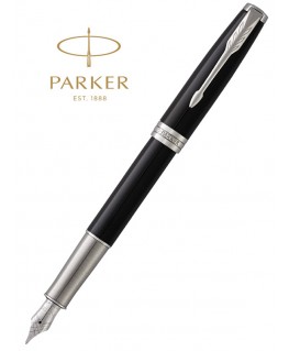 Stylo Plume Parker Sonnet Laque Noire Intense 18K CT