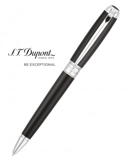 Stylo Bille St Dupont Line D Medium Noir et Palladium 415100M