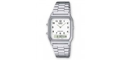 Montre Casio Vintage Acier Aiguillles et Digital AQ-230A-7BMQYES