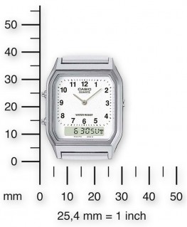 Montre Casio Vintage Acier Aiguillles et Digital AQ-230A-7BMQYES