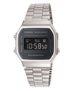 Montre Casio Vintage Silver Black Mirror A168WEM-1EF