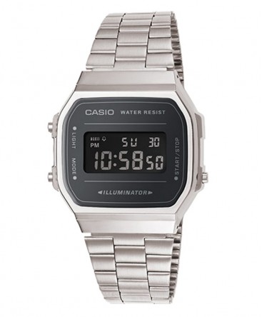 Montre Casio Vintage Silver Black Mirror A168WEM-1EF