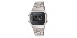 Montre Casio Vintage Silver Black Mirror A168WEM-1EF