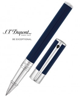 stylo-roller-st-dupont-d-initial-laque-bleue-et-chrome-ref_262205 