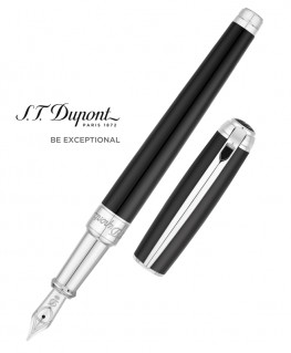 Stylo Plume St Dupont Line D Medium Noir et Palladium 410100M