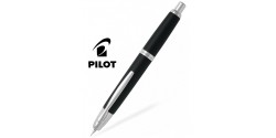 Stylo Plume Pilot Capless Noir Mat et Rhodié FC.1800RRR